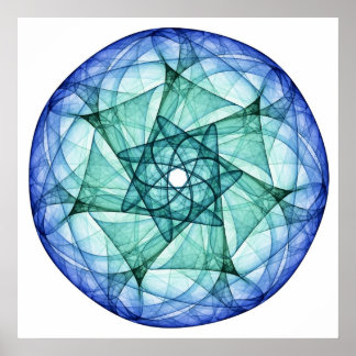 Turquoise and Sapphire Poster