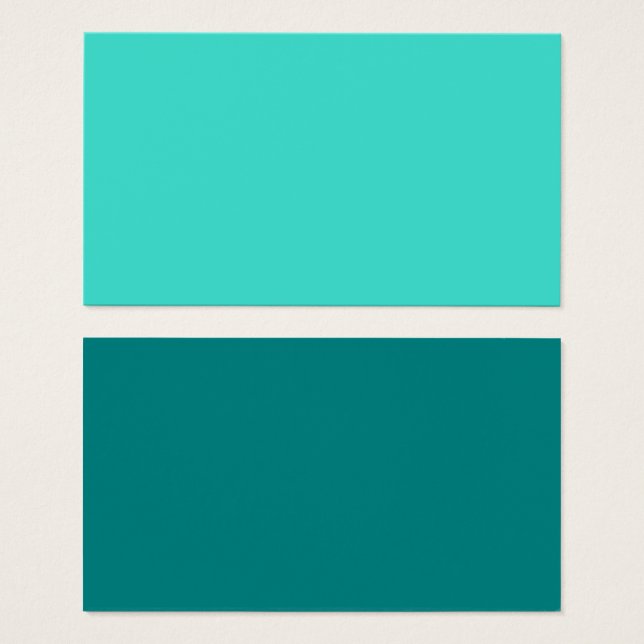 Turquoise and Teal Blank Business Cards (Front & Back)