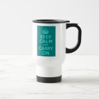 Turquoise and Teal Keep Calm and Carry On