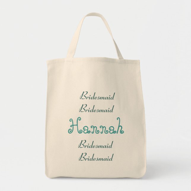 Turquoise and White Bridesmaid Wedding Bag (Front)