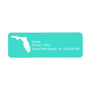 Turquoise and White Florida Personalised