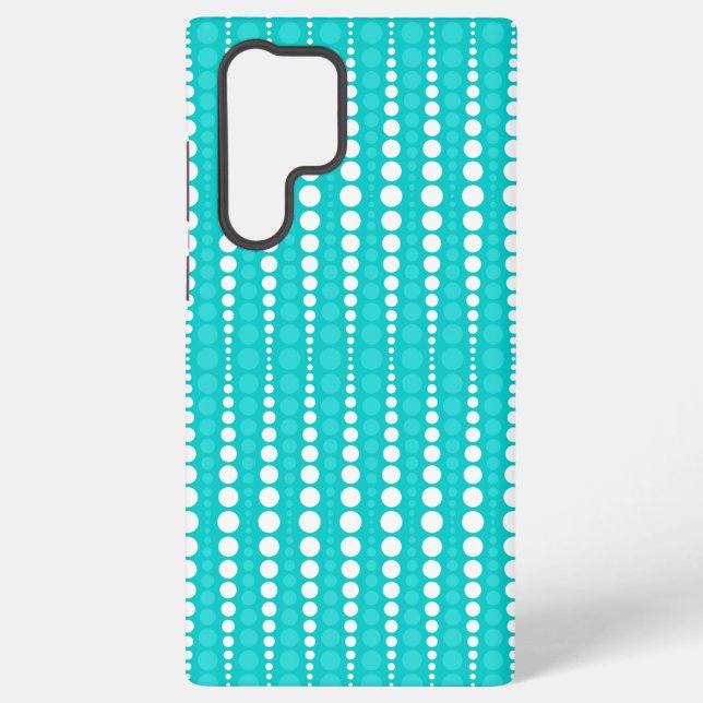 Turquoise and White Polka Dots Phone Case (Back)