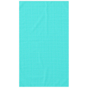 Turquoise and White Quatrefoil Pattern Tablecloth