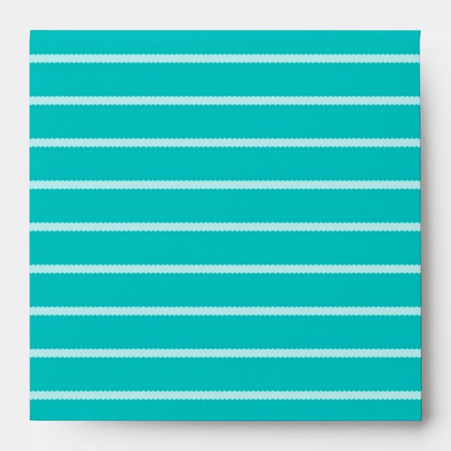 Turquoise and White Stripes Envelopes (Front)