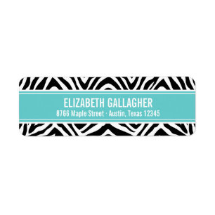 Turquoise and Zebra Print