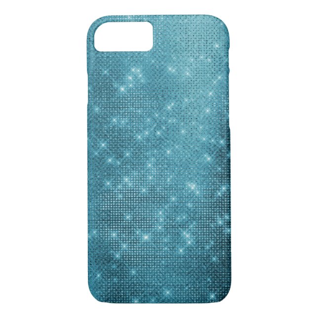 Turquoise - Aqua Blue Shimmer and Sparkle Pattern Case-Mate iPhone Case (Back)