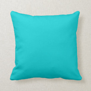 Turquoise Aqua Blue Solid Trend Colour Background Cushion