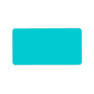 Turquoise Aqua Blue Solid Trend Colour Background Label