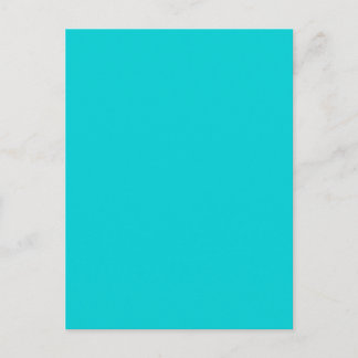 Turquoise Aqua Blue Solid Trend Colour Background Postcard