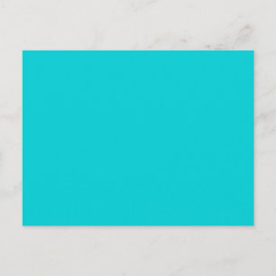 Turquoise Aqua Blue Solid Trend Colour Background Postcard