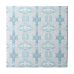 Turquoise aqua diamond geometric design ceramic t tile
