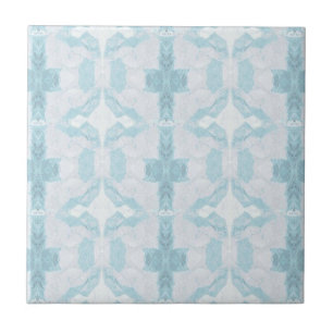 Turquoise aqua diamond geometric design tile