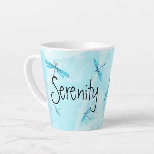 Turquoise, Aqua Dragonflies , Personalised Cup