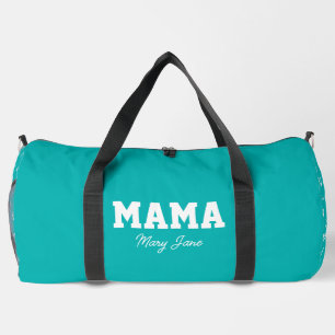 Turquoise Aqua Mama Delivery Travel Gym Duffle Bag