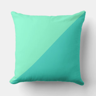 Turquoise & Aquamarine Solid Colour Background Cushion