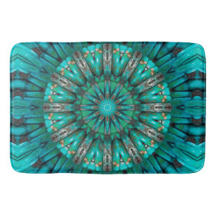 Turquoise Art 1-2 Options Bath Mat