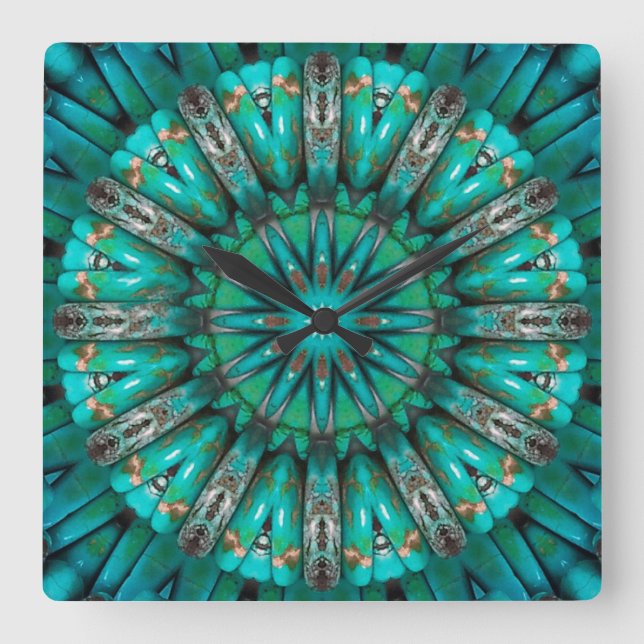 Turquoise Art 1 Clock (Front)