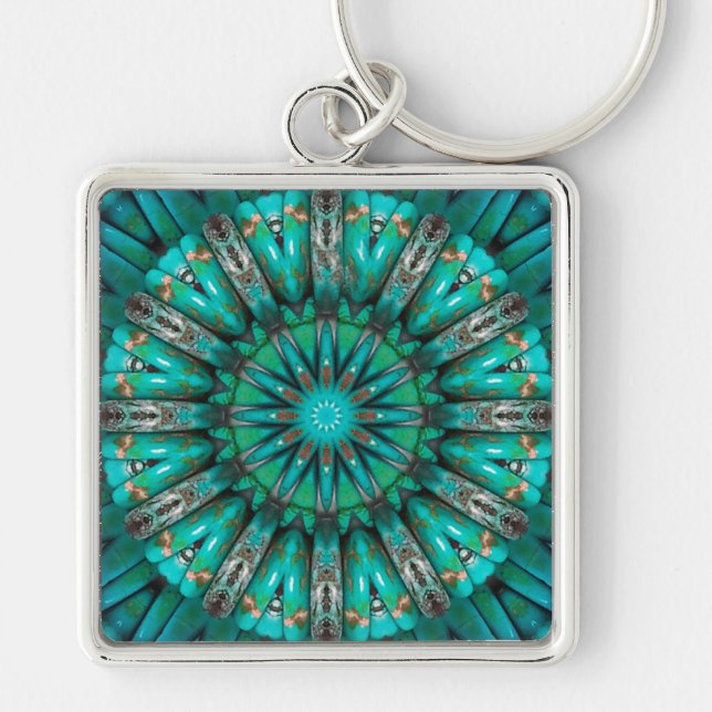 Turquoise Art 1 Keychain (Front)