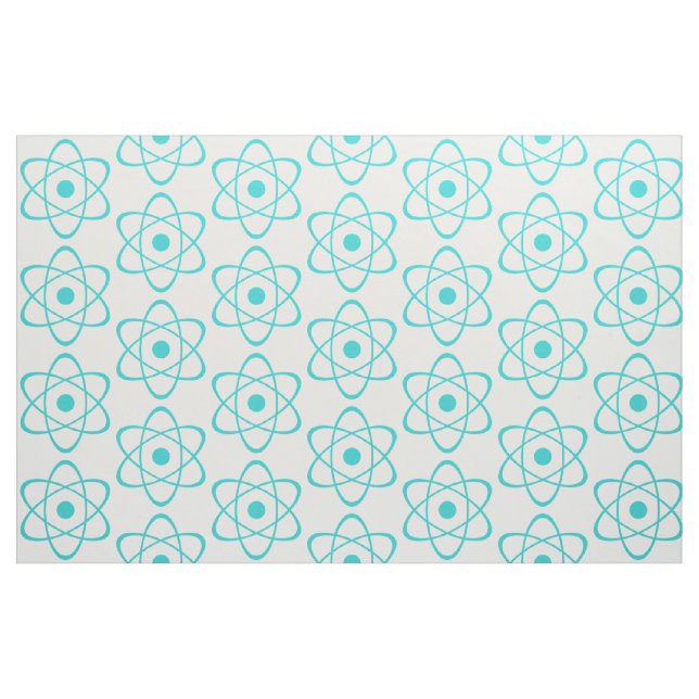 Turquoise Atom Symbol Fabric (Fat Quarter)