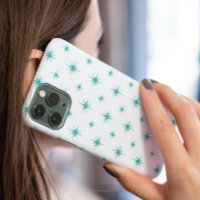Turquoise Atomic Starburst Mid Century Pattern