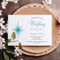 Turquoise Atomic Starburst Mid Century Wedding