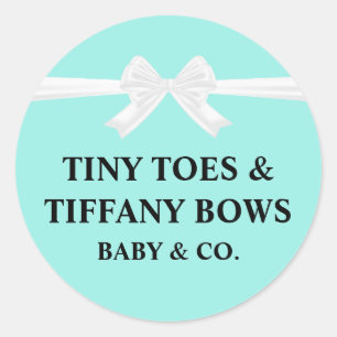 Turquoise Baby & Co. Shower Classic Round Sticker