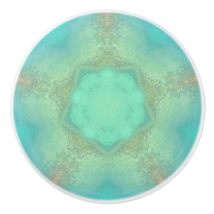 turquoise beach colour ceramic knob