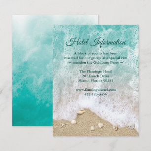Turquoise Beach Waves Bat Mitzvah Hotel Info Invitation