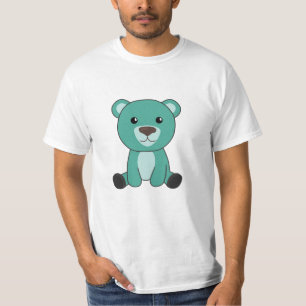 Turquoise Bear Colourful Bears Cute Animals Teddy T-Shirt