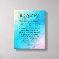 Turquoise birthstone - December poem art canvas