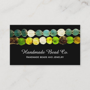 Turquoise Black Bead Maker Costume Jewellery Business Card