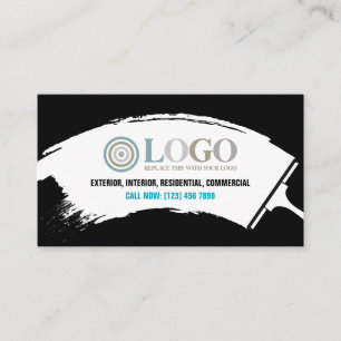 Turquoise Black Your Logo Window Cleaning Business Card