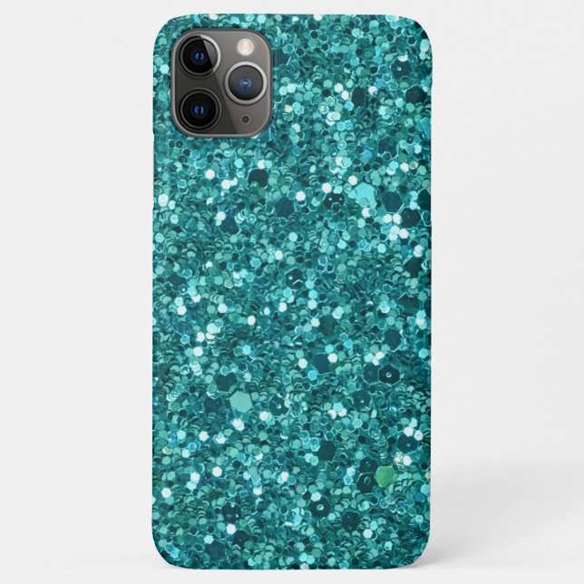 Turquoise Bling, sparkle and glitter Case-Mate iPhone Case (Back)