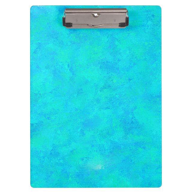 Turquoise Blue Abstract Pattern Clipboard (Front)