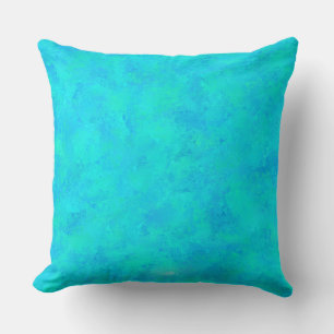 Turquoise Blue Abstract Pattern Cushion