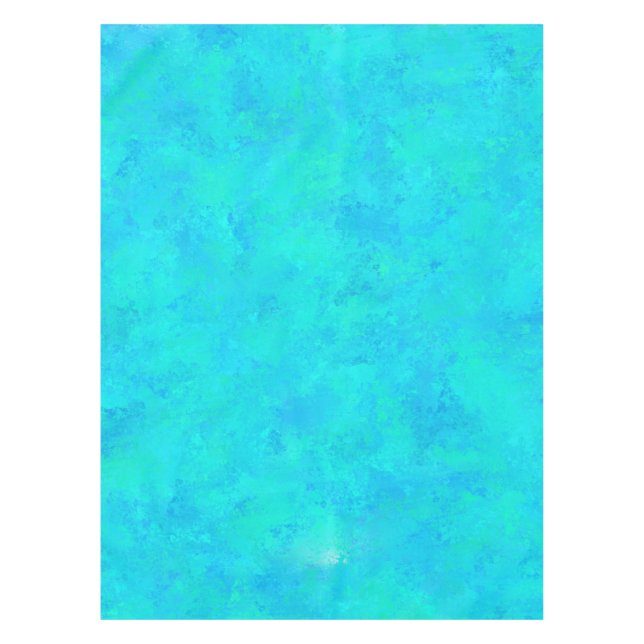 Turquoise Blue Abstract Pattern Tablecloth (Front)