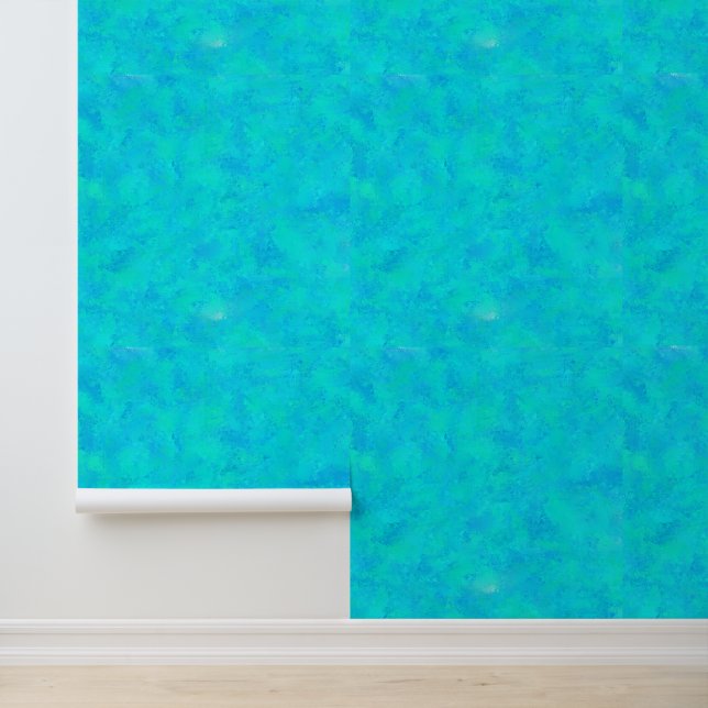 Turquoise Blue Abstract Pattern Wallpaper (Application)