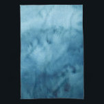 Turquoise Blue Abstract Watercolor Painting  Tea Towel<br><div class="desc">Modern turquoise blue watercolor abstract painting</div>