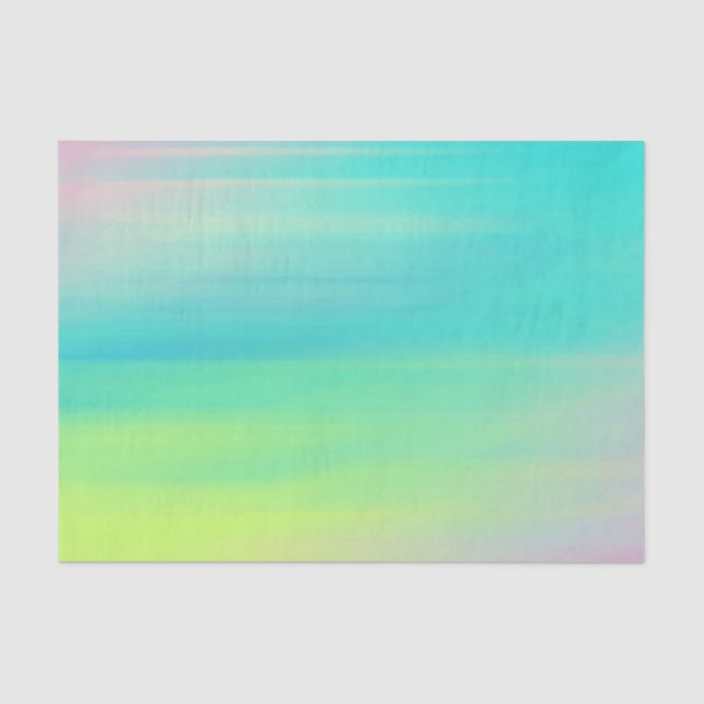 Turquoise Blue Abstract Watercolor Texture  Tissue Paper (Front)
