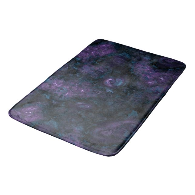 Turquoise blue and amethyst Stone Bath Mat (Angled)