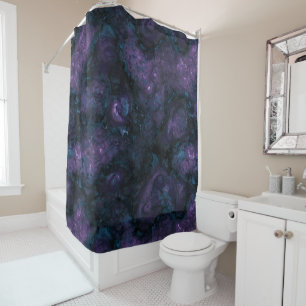 Turquoise blue and amethyst Stone Shower Curtain