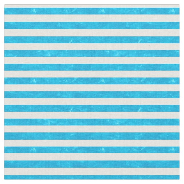 Turquoise Blue and White Stripes Fabric (Close Up)