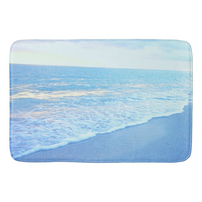 Turquoise Blue Bathroom Mat Or YOUR IMAGE (Front)