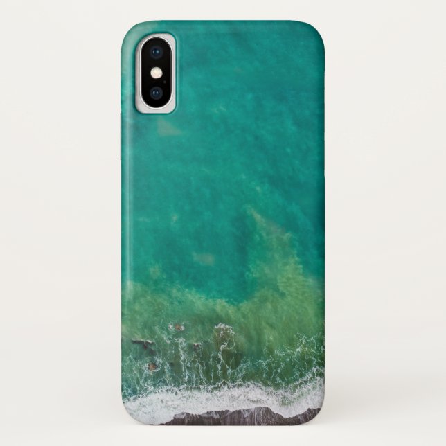 Turquoise Blue Beach Case-Mate iPhone Case (Back)