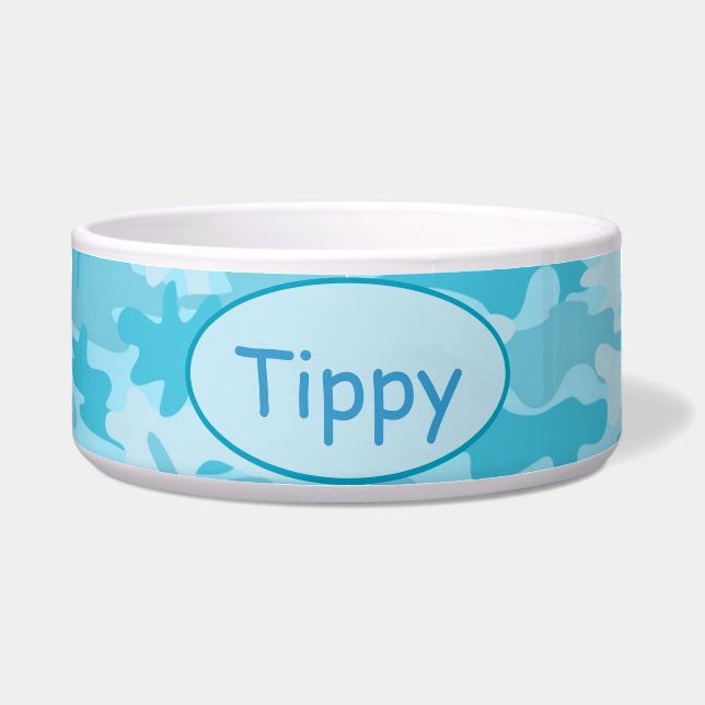 Turquoise Blue Camo Camoflauge Custom Pet (Front)