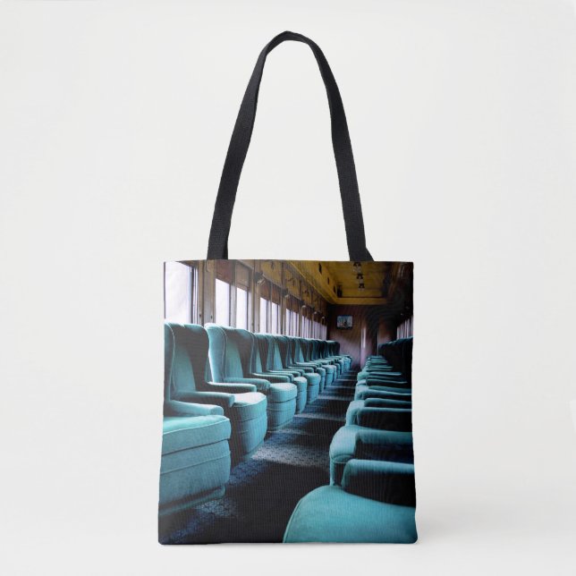 Turquoise Blue Chairs Tote Bag (Front)