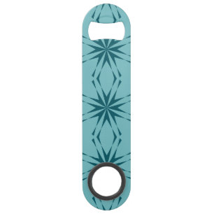 Turquoise blue, cool, trendy flower abstraction