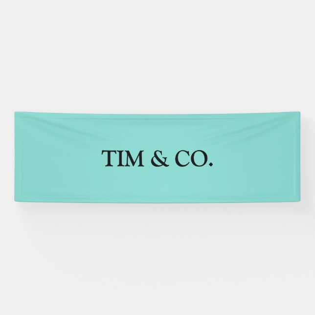 Turquoise Blue Custom Customisable Blank Banner (Horizontal)