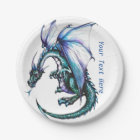 Turquoise blue Dragon Party Paper Products
