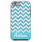 Turquoise Blue Glitter Chevron Name BLING Case